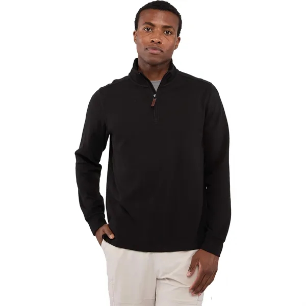 Men's knit quarter zip made from 60% BCI cotton/40% recycled polyester.... from ASI 66887 PCNA / Leed’s