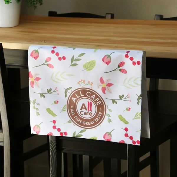 16 1/4" x 26" kitchen tea towel constructed of recycled PET... from ASI 52840 Evans Manufacturing