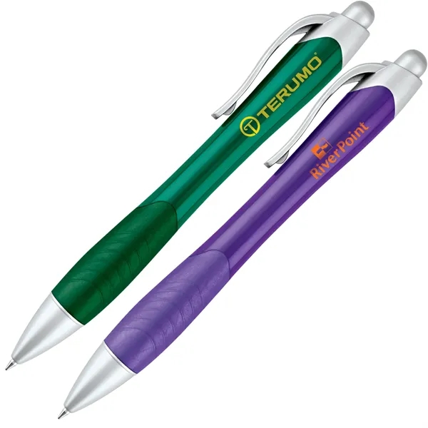 Retractable ballpoint pen with solid body and matching grip.... from ASI 68190 Lungsal / Lungsal