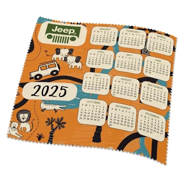 Microfiber Lens Cleaning Cloth - Calendar, Sublimated - 10" x 10".... from ASI 93987 Martini-Vispak Inc.