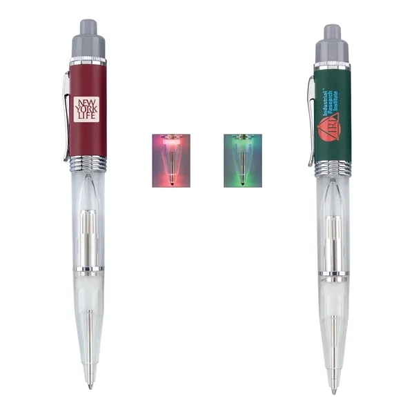 Plunge action L.E.D. light up ballpoint pen.... from ASI 68190 Lungsal / Lungsal