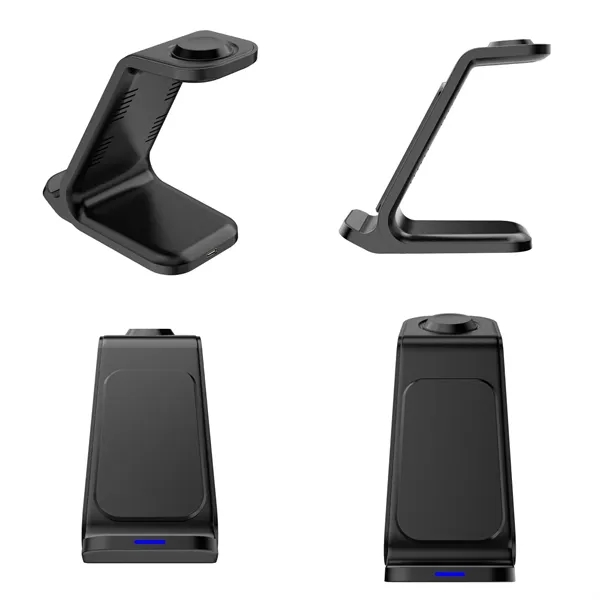 3 in 1 wireless charging station, 15W plus 1C1P color silkscreen... from ASI 37218 Athena Promo (tm)