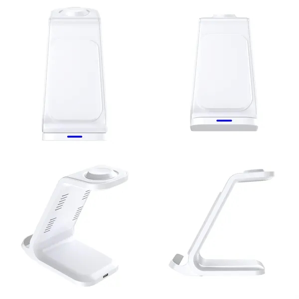 3 in 1 wireless charging station, 15W plus 1C1P color silkscreen... from ASI 37218 Athena Promo (tm)