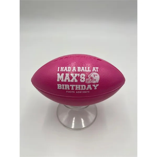 6" mini plastic footballs that come in a variety of colors... from ASI 55675 Galaxy Balloons Inc / Galactic Fun Time Line
