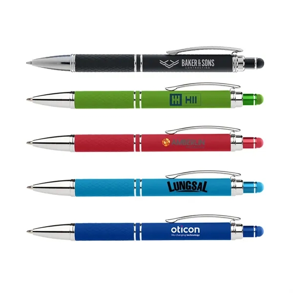 Click action stylus pen with a soft-touch rubberized finish.... from ASI 68190 Lungsal / Lungsal