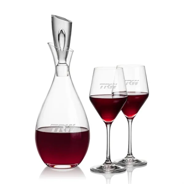 Stunning Lead Free Crystal Decanter complete with 2 or 4 Bengston... from ASI 84592 St Regis Group