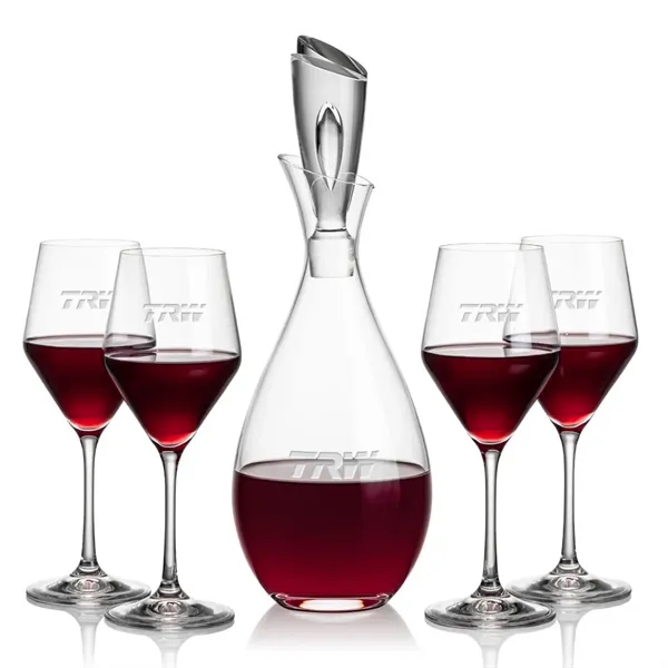 Stunning Lead Free Crystal Decanter complete with 2 or 4 Bengston... from ASI 84592 St Regis Group