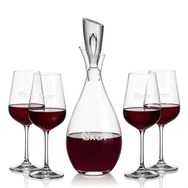 Stunning Lead Free Crystal Decanter complete with 2 or 4 Laurent... from ASI 84592 St Regis Group
