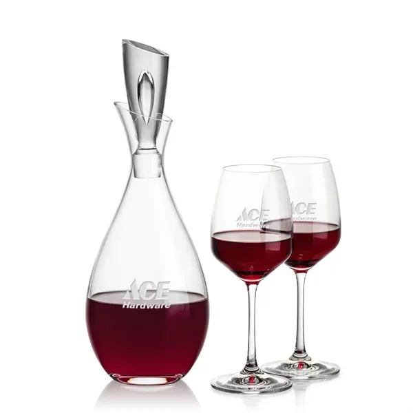 Stunning Lead Free Crystal Decanter complete with 2 or 4 Oldham... from ASI 84592 St Regis Group