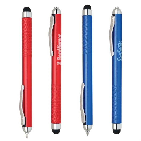 Aluminum ballpoint pen coated in several solid colors with gravity mechanism... from ASI 68190 Lungsal / Lungsal