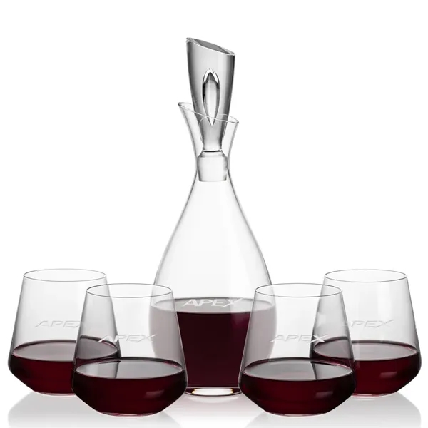 Stunning Lead Free Crystal Decanter complete with 2 or 4 Cannes... from ASI 84592 St Regis Group