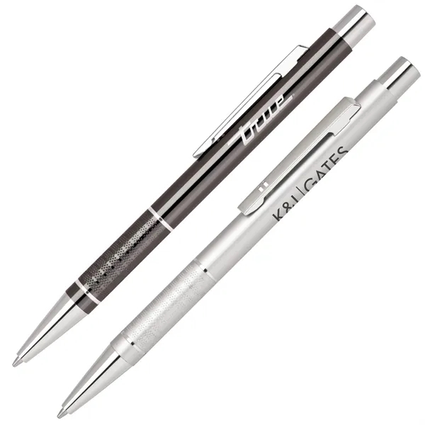 Aluminum click-action ballpoint pen in a soft, brushed, vibrant, anodized color... from ASI 68190 Lungsal / Lungsal