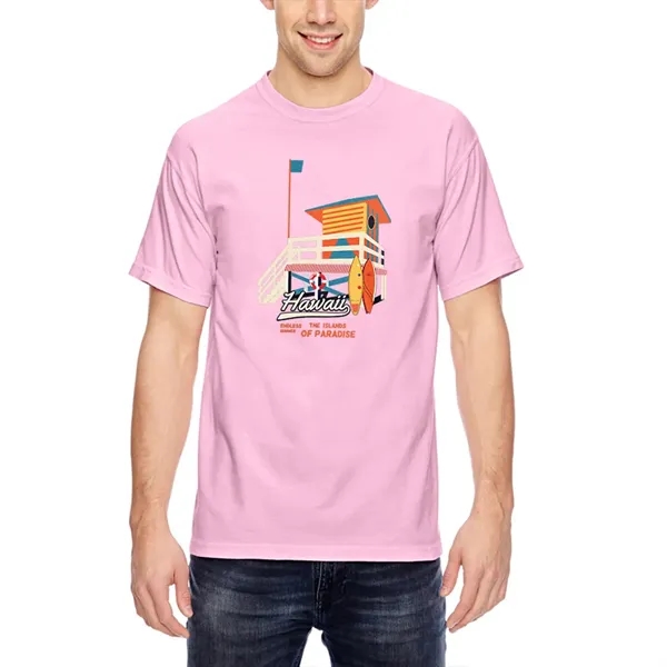 Unisex ringspun cotton tee with ribbed collar.... from ASI 39552 BEL Promo