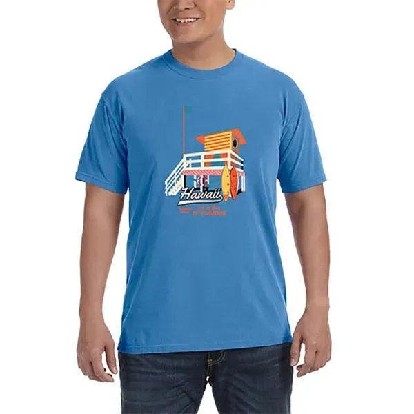 Unisex ringspun cotton tee with ribbed collar.... from ASI 39552 BEL Promo