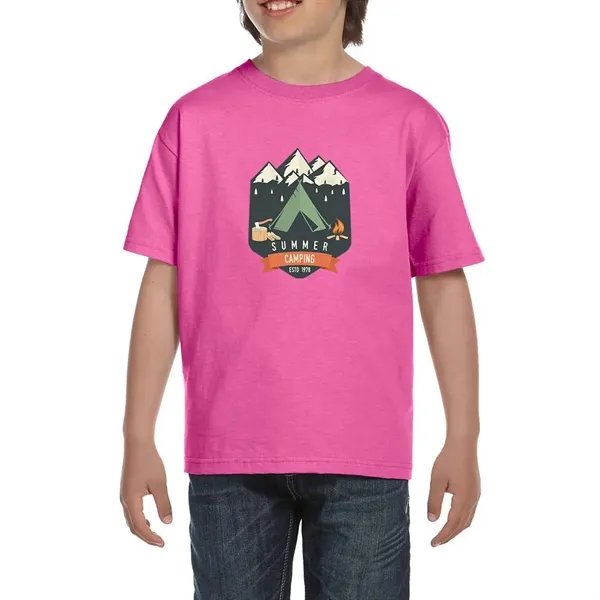 DryBlend youth T-Shirt with seamless double needle 3/4" collar.... from ASI 39552 BEL Promo
