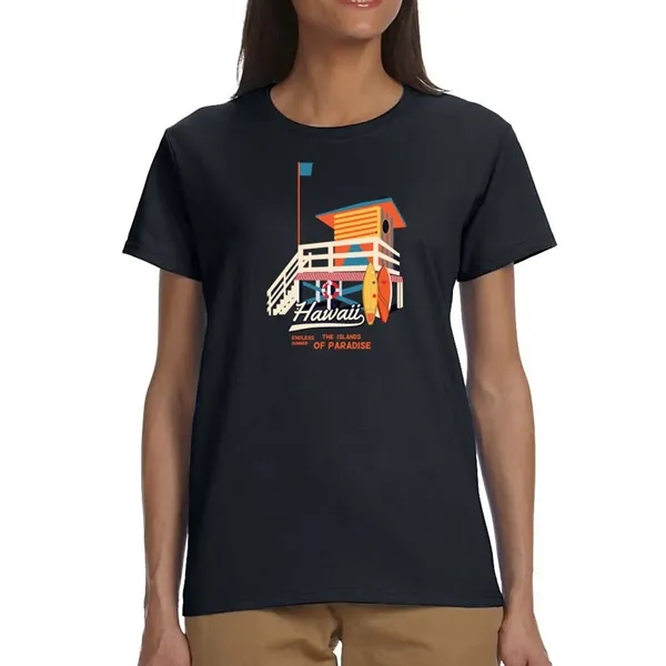 Gildan Ladies short-sleeve cotton pre-shrunk T-shirt that can last multiple washing... from ASI 39552 BEL Promo