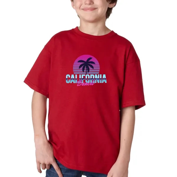 Gildan Youth pre-shrunk cotton T-shirt with double-needle sleeves and hem and... from ASI 39552 BEL Promo