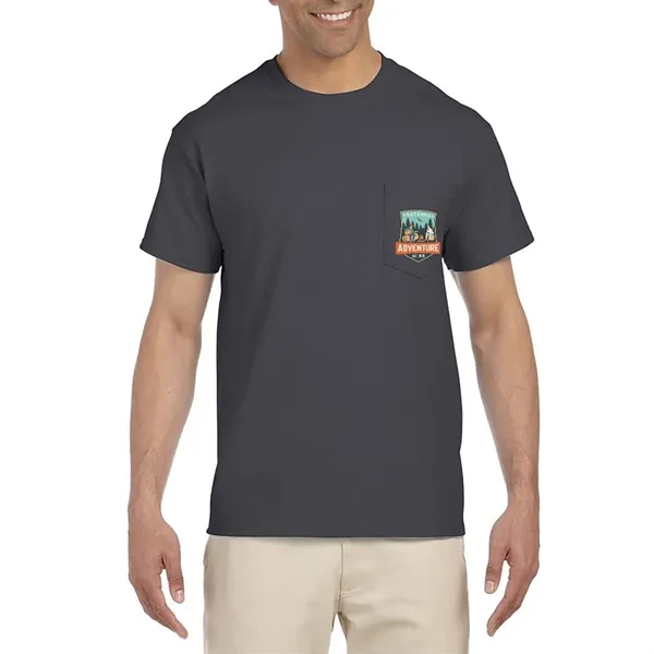Gildan adult pre-shrunk 100% Ultra Cotton T-shirt with 5-point pocket with... from ASI 39552 BEL Promo