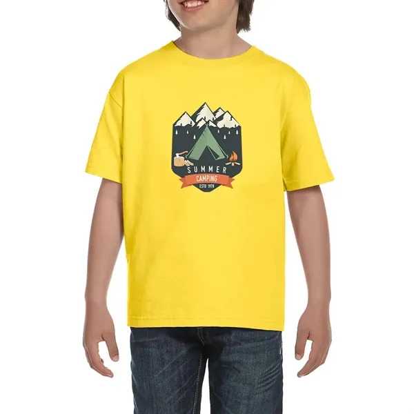 DryBlend youth T-Shirt with seamless double needle 3/4" collar.... from ASI 39552 BEL Promo