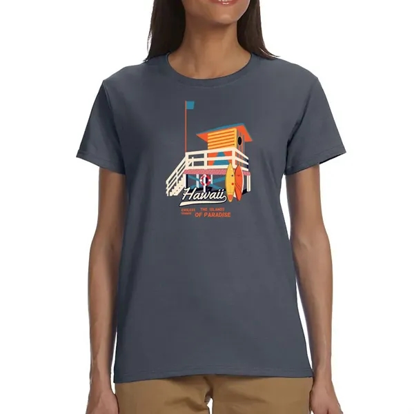 Gildan Ladies short-sleeve cotton pre-shrunk T-shirt that can last multiple washing... from ASI 39552 BEL Promo