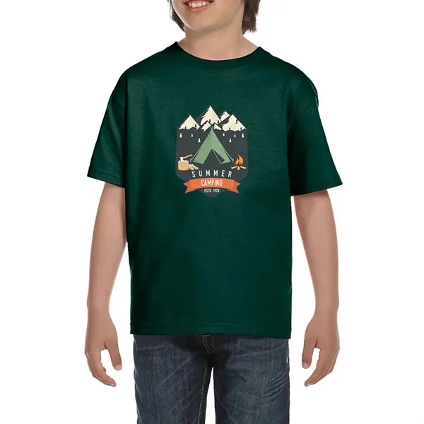 DryBlend youth T-Shirt with seamless double needle 3/4" collar.... from ASI 39552 BEL Promo