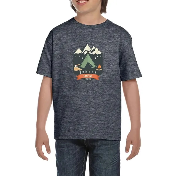 DryBlend youth T-Shirt with seamless double needle 3/4" collar.... from ASI 39552 BEL Promo