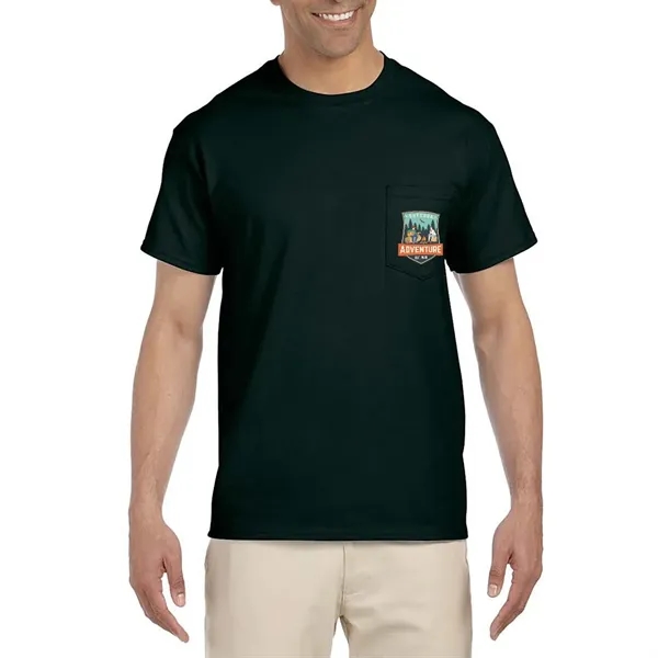 Gildan adult pre-shrunk 100% Ultra Cotton T-shirt with 5-point pocket with... from ASI 39552 BEL Promo
