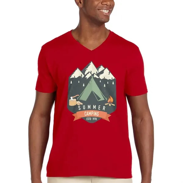 Adult V-Neck T-shirt with seamless double-needle collar.... from ASI 39552 BEL Promo