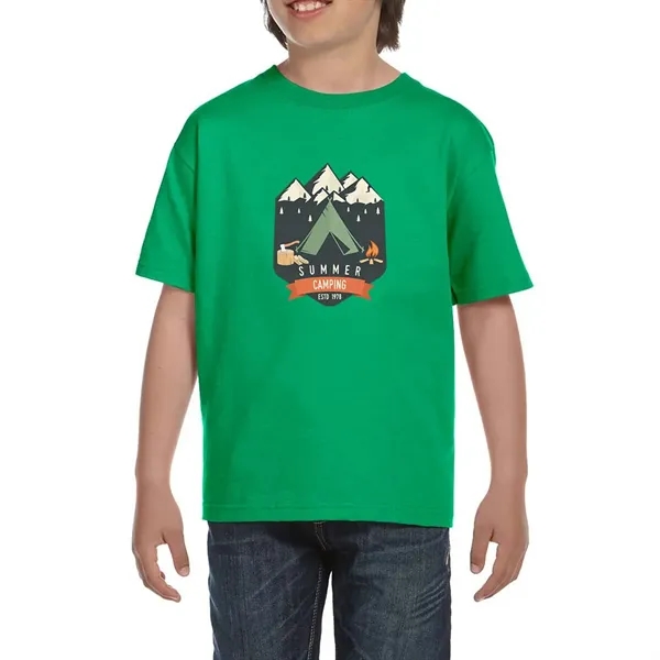 DryBlend youth T-Shirt with seamless double needle 3/4" collar.... from ASI 39552 BEL Promo