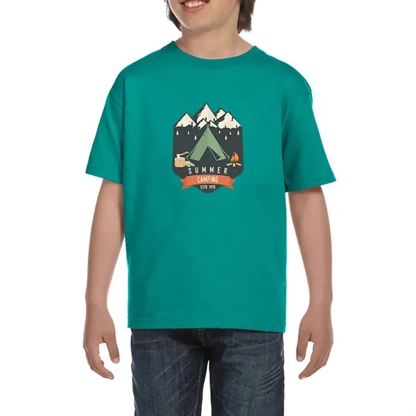 DryBlend youth T-Shirt with seamless double needle 3/4" collar.... from ASI 39552 BEL Promo