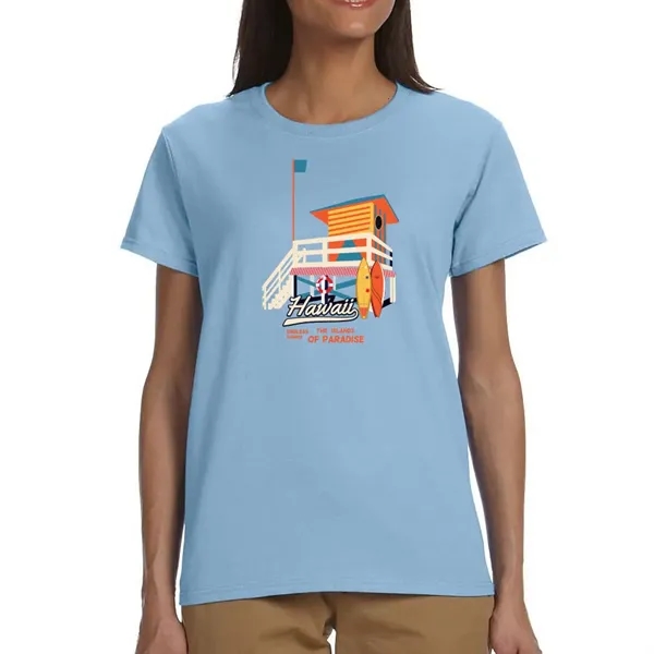 Gildan Ladies short-sleeve cotton pre-shrunk T-shirt that can last multiple washing... from ASI 39552 BEL Promo