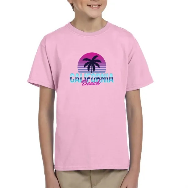 Gildan Youth pre-shrunk cotton T-shirt with double-needle sleeves and hem and... from ASI 39552 BEL Promo