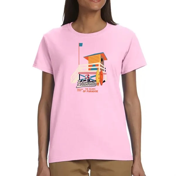 Gildan Ladies short-sleeve cotton pre-shrunk T-shirt that can last multiple washing... from ASI 39552 BEL Promo