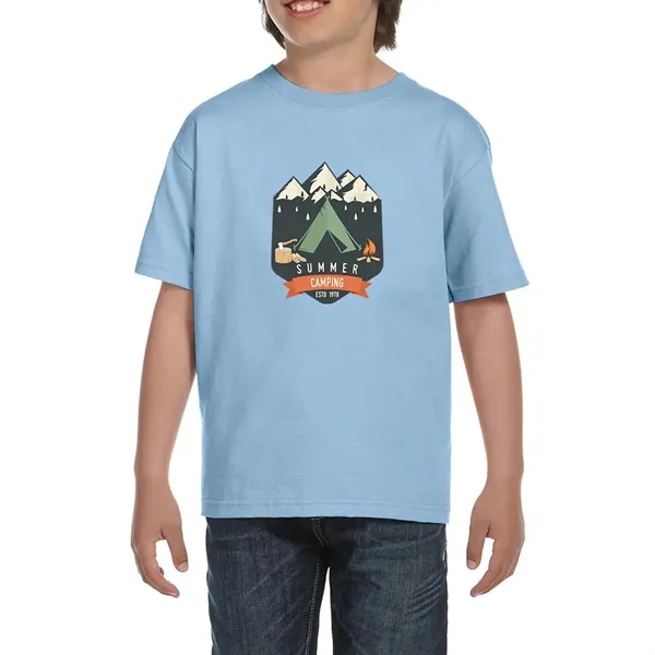 DryBlend youth T-Shirt with seamless double needle 3/4" collar.... from ASI 39552 BEL Promo