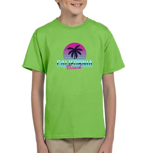 Gildan Youth pre-shrunk cotton T-shirt with double-needle sleeves and hem and... from ASI 39552 BEL Promo