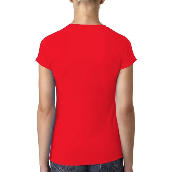 Ladies Gildan junior fit t-shirt offered in many sizes and colors.... from ASI 39552 BEL Promo