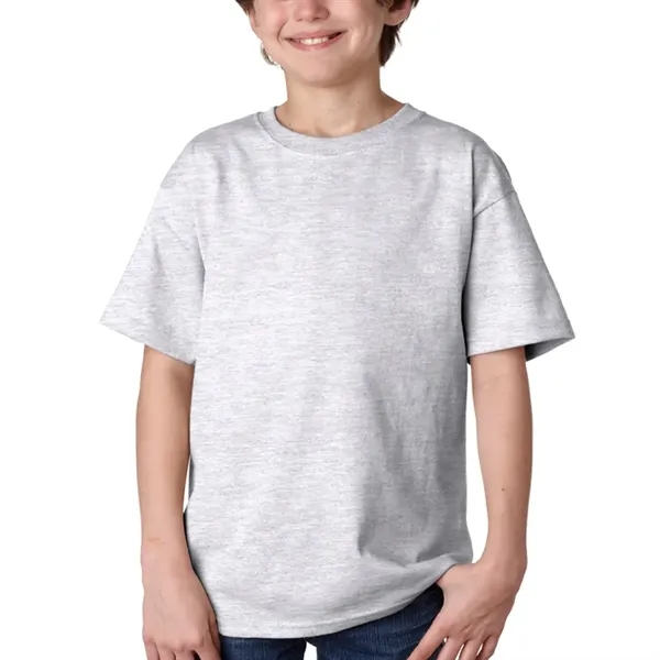 Gildan Youth pre-shrunk cotton T-shirt with double-needle sleeves and hem and... from ASI 39552 BEL Promo