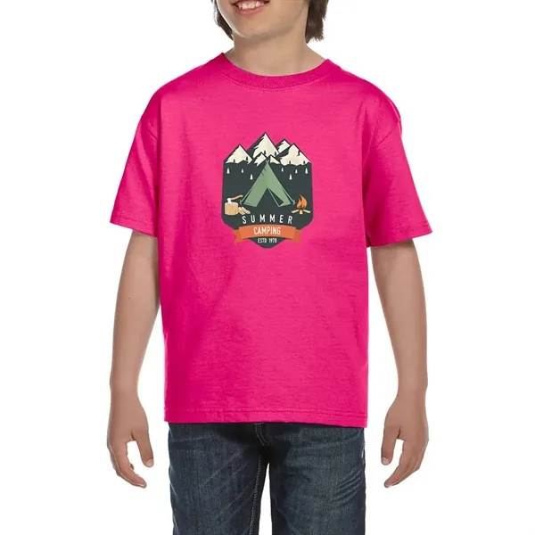 DryBlend youth T-Shirt with seamless double needle 3/4" collar.... from ASI 39552 BEL Promo
