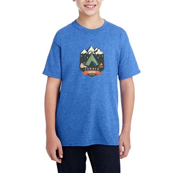 DryBlend youth T-Shirt with seamless double needle 3/4" collar.... from ASI 39552 BEL Promo