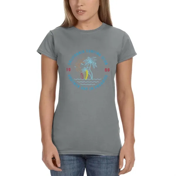 Ladies Gildan junior fit t-shirt offered in many sizes and colors.... from ASI 39552 BEL Promo