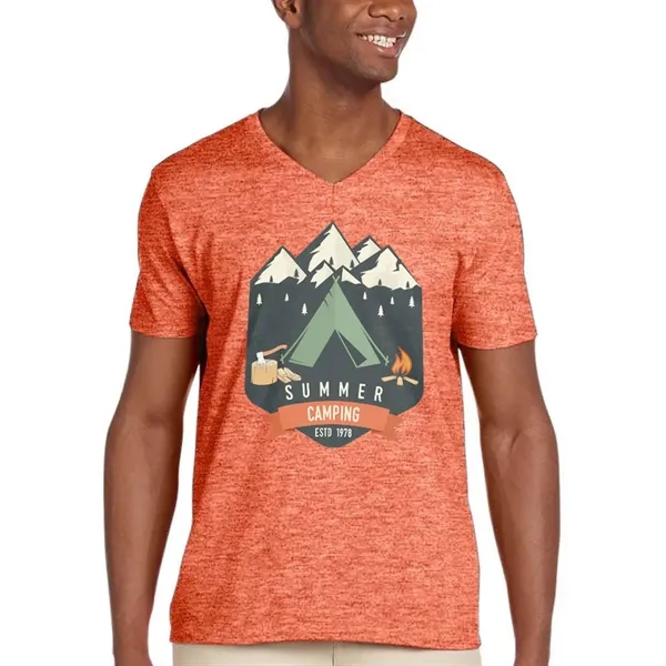 Adult V-Neck T-shirt with seamless double-needle collar.... from ASI 39552 BEL Promo