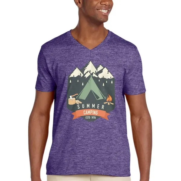 Adult V-Neck T-shirt with seamless double-needle collar.... from ASI 39552 BEL Promo