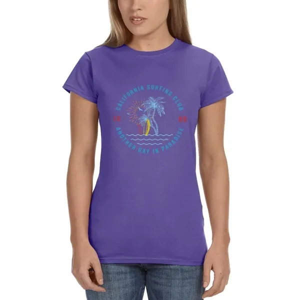 Ladies Gildan junior fit t-shirt offered in many sizes and colors.... from ASI 39552 BEL Promo