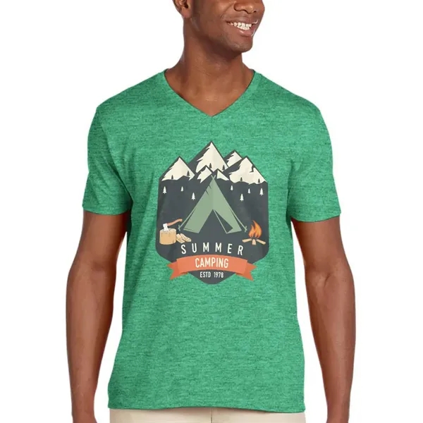 Adult V-Neck T-shirt with seamless double-needle collar.... from ASI 39552 BEL Promo