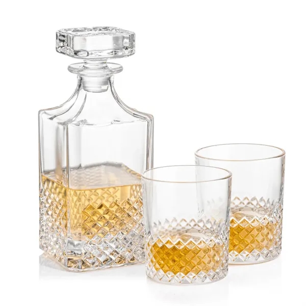 The lead-free crystalline Tacoma Decanter & OTR Set features a decanter... from ASI 84592 St Regis Group