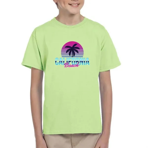 Gildan Youth pre-shrunk cotton T-shirt with double-needle sleeves and hem and... from ASI 39552 BEL Promo