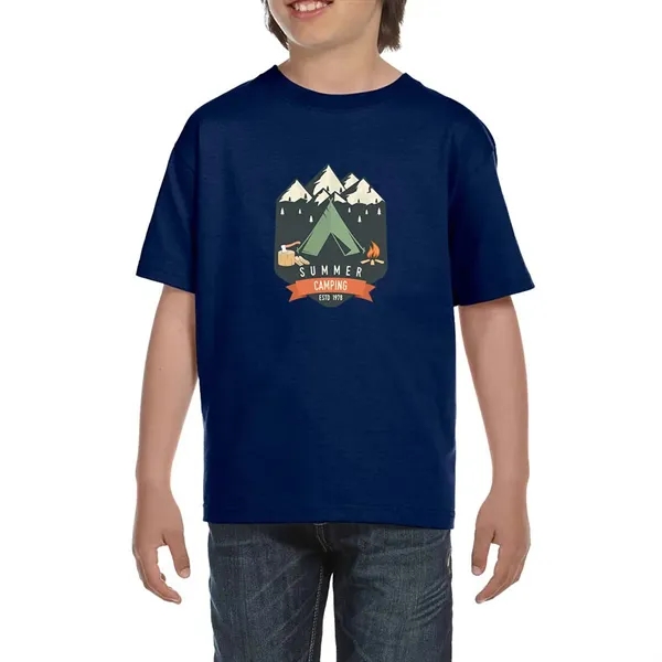 DryBlend youth T-Shirt with seamless double needle 3/4" collar.... from ASI 39552 BEL Promo
