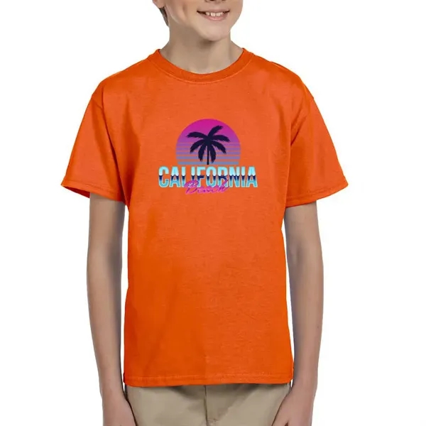 Gildan Youth pre-shrunk cotton T-shirt with double-needle sleeves and hem and... from ASI 39552 BEL Promo