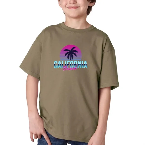 Gildan Youth pre-shrunk cotton T-shirt with double-needle sleeves and hem and... from ASI 39552 BEL Promo