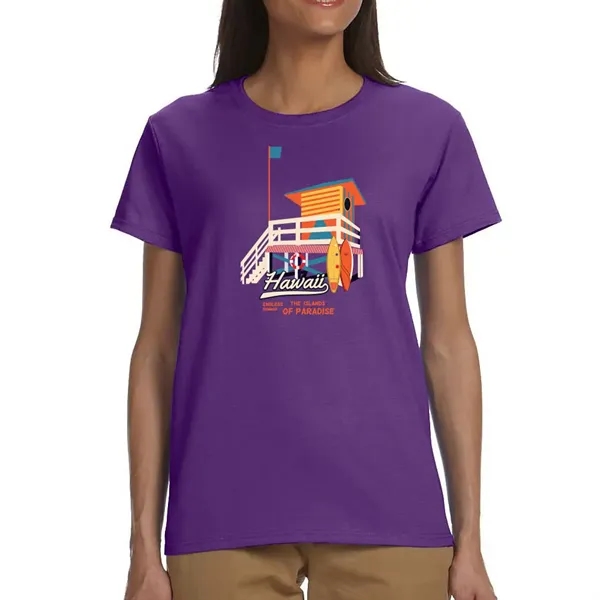 Gildan Ladies short-sleeve cotton pre-shrunk T-shirt that can last multiple washing... from ASI 39552 BEL Promo